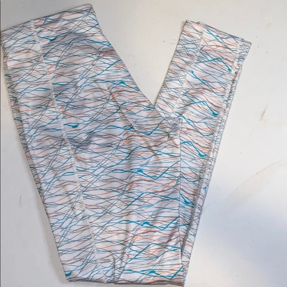 Nike silly string white teal and orange legging